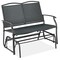 Best Choice Products 2-Person Outdoor Swing Glider, Steel Patio Loveseat, Bench Rocker w/ Armrests